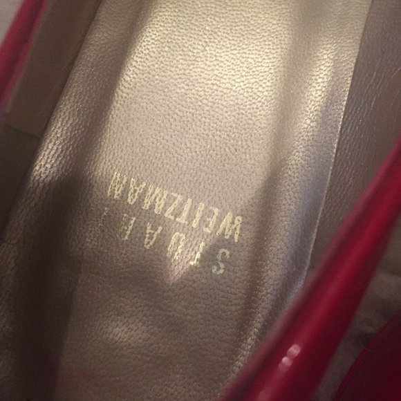 Stuart Weitzman Low Block Heel Cap Toes in Chanel Style Stitching - Picture 9 of 16